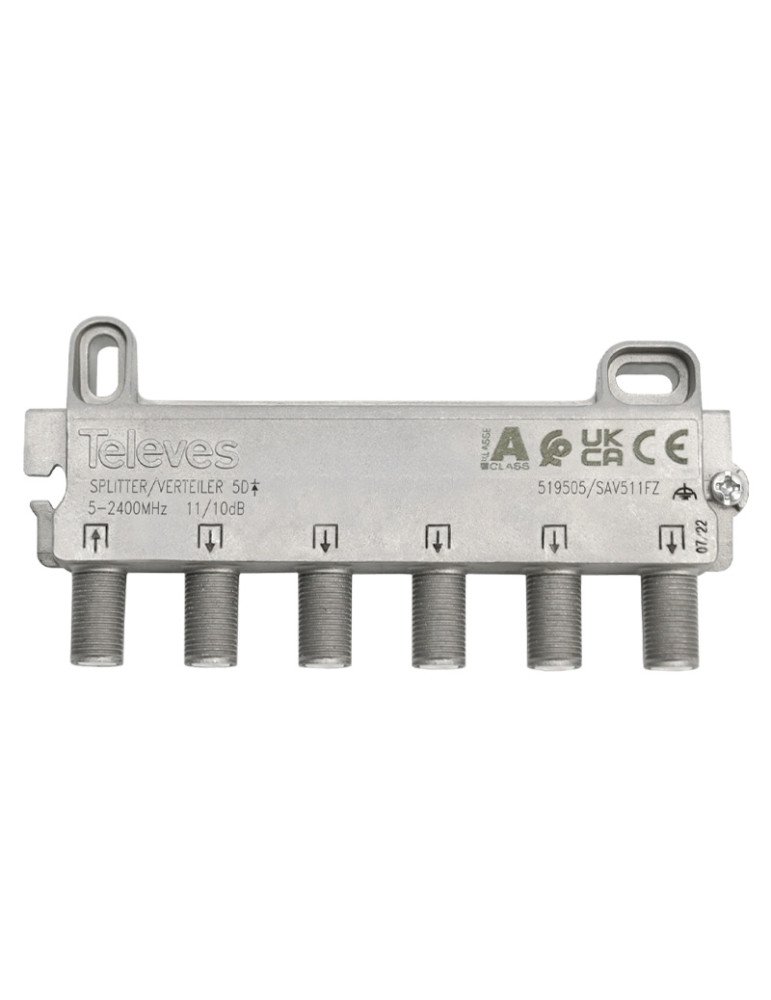 519505 splitter 5 ways F 5-2400 MHz DC pass