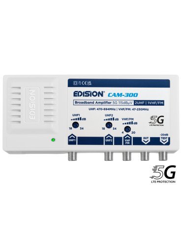 ΕΝΙΣΧ. ΚΕΝΤΡΙΚΟΣ CAM-300 5G 2UHF 1VHF/FM 115dBμV