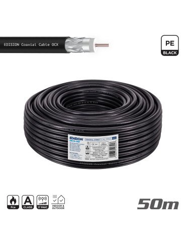 ΚΑΛΩΔΙΟ Coaxial OCX-50 CU AL Fca PE Μαύρο 50m