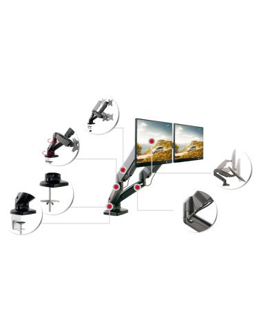 PRO-1732/DOUBLE JollyLine ΒΑΣΗ MONITOR 17-32 διπλή 360° 2x6,5kg 2