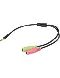 LogiLink CA0021 Audio jack adapter 4-pin 3.5 mm stereo male to 2x 3.5mm female