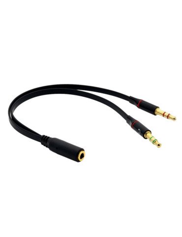 3.5 mm stereo mini jack 1 Female to 2 Male