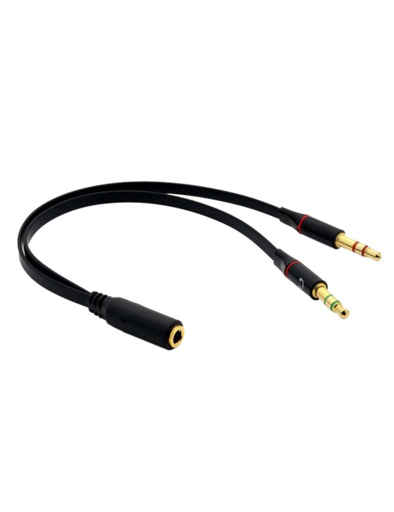 3.5 mm stereo mini jack 1 Female to 2 Male