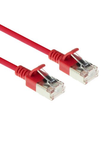 INTRONICS U/FTP Extra Slim 0.5m Cat6a Red - (DC7500)