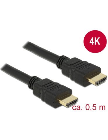 DELOCK 84751 καλώδιο HDMI 0.5m 4K GOLD P. w.ETHERNET