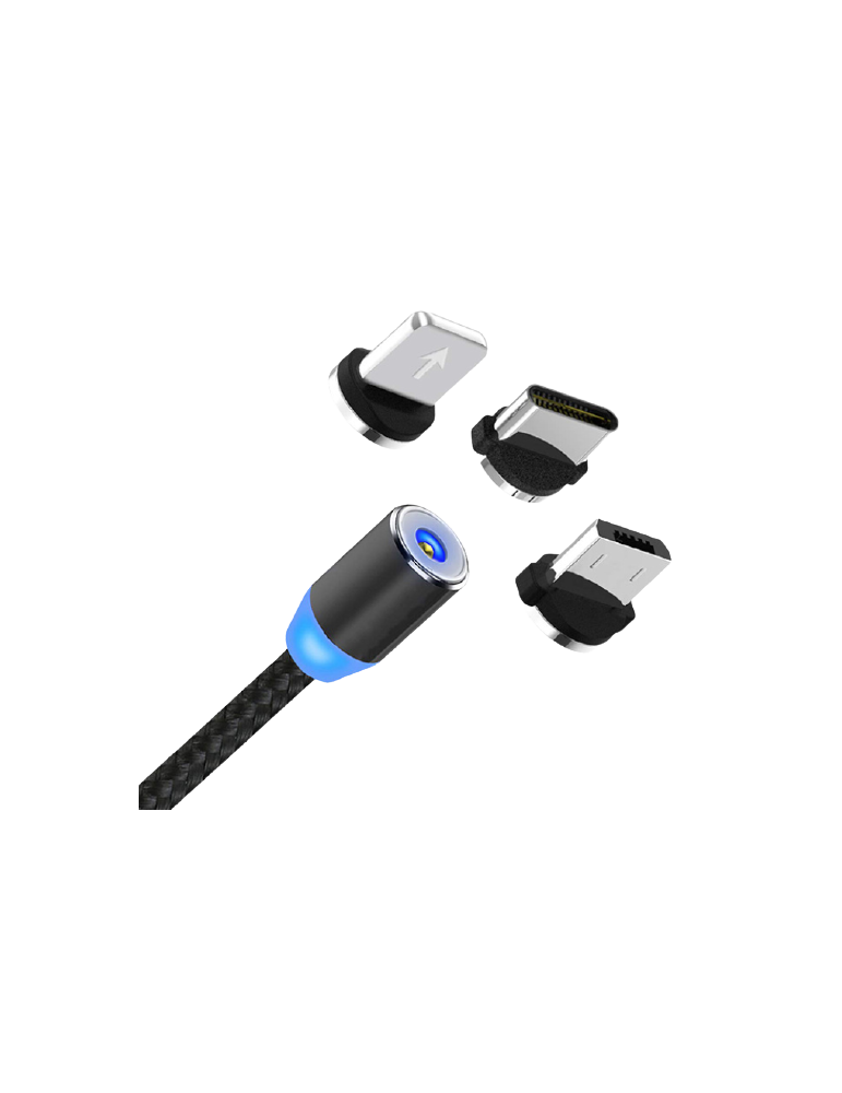 Magnetic Cable Micro/Type C /iPhone 1m (OEM)