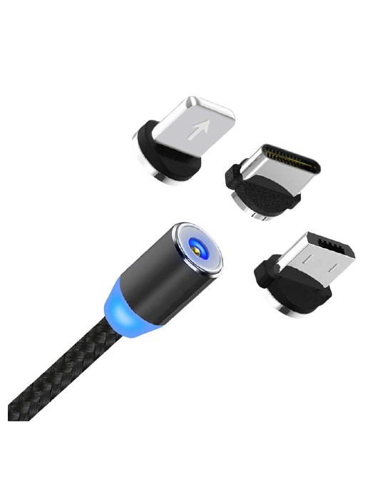 Magnetic Cable Micro/Type C /iPhone 1m (OEM)