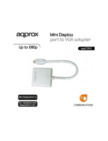 APPROX ADAPTER MINI DISPLAY PORT M / VGA F V2.0 - (C13V2)