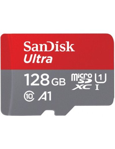 SanDisk Ultra microSDXC 128GB + SD Adapter A1 Class 10 UHS-I (SDSQUAB-128G-GN6MA)