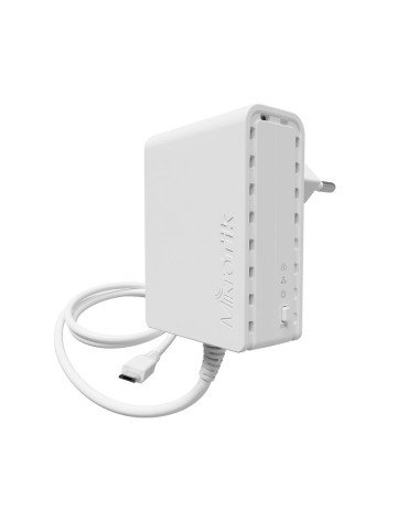 MikroTik PL7400, PWR-Line, Power adapter with PWR-LINE functionality for microUSB powered MikroTik router