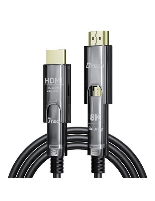 Dtech 8K HDMI Fiber Optic Cable D-A 5m Black