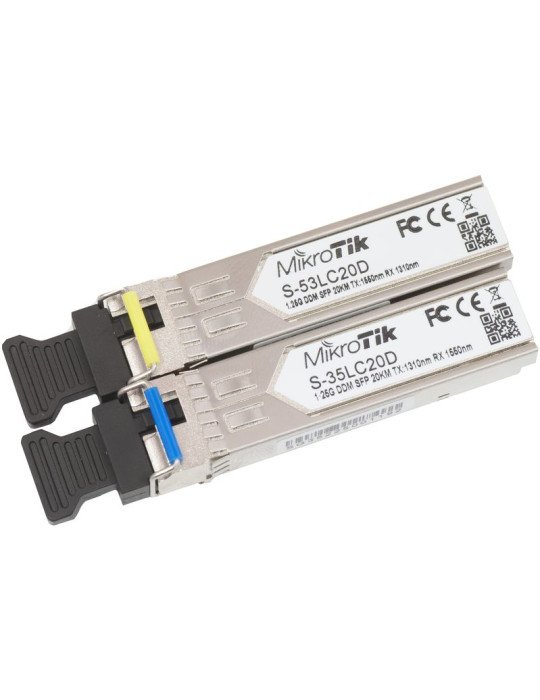 MikroTik S-3553LC20D, Two SFP (1.25G) module kit, 20km, Single Mode