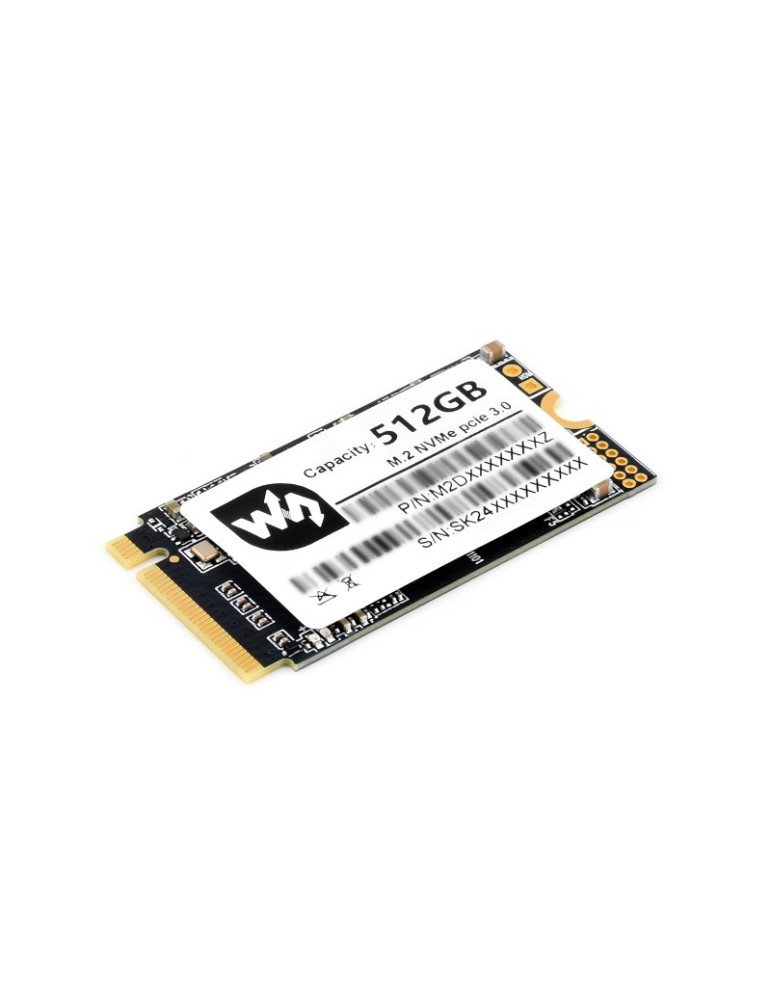 Waveshare SK M2 NVME 2242 512GB High-speed Solid State Drive, High-quality 3D TLC Flash Memory, High-speed Reading/Writing