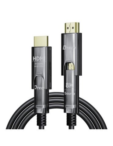 Dtech 8K HDMI Fiber Optic Cable D-A 50m Black
