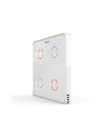 Z-Wave Plus V2 Heltun Touch Panel Switch Four Buttons White (HE-TPS04)