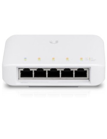 Ubiquiti USW-FLEX, UniFi Switch, 5xGigabit, 802.3af/at/bt PoE IN, 4x802.3at PoE+ OUT, Outdoor, 60W