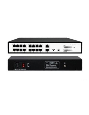 FOLKSAFE FS-S1016EP-2G, 18-Port 10/100Mbps Switch with 16-Port PoE+ for IP Cameras