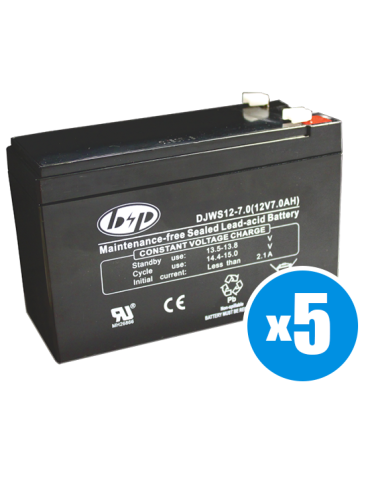 B&P - 5άδα Μπαταρίες 12V 7Ah