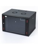 MIRSAN Rack Επιτοίχιο COM ΒΟΧ wall 16U με βάθος 600mm Black (Οπές Μ10) - (WTC16U60MN.01)