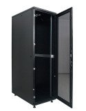 STEEL Eπιδαπέδια καμπίνα 42U με πλάτος 80cm βάθος 80 cm, 2 x Διάτρητες / flat pack - (STEEL-4288F-BL)