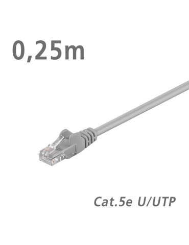 68611 ΚΑΛΩΔΙΟ Patch Cat.5e U/UTP Grey 0.25m
