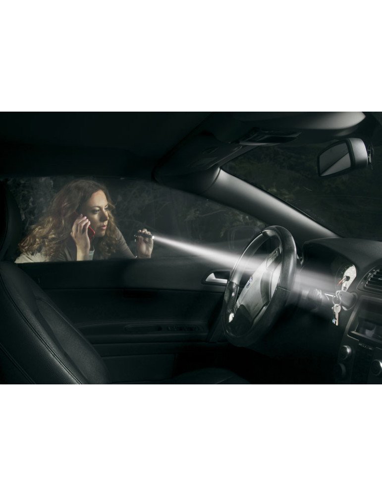 SJ3AUD6 Φακός MAGLITE Solitaire LED NBCF ροζ & SABRE KIT συναγερμού