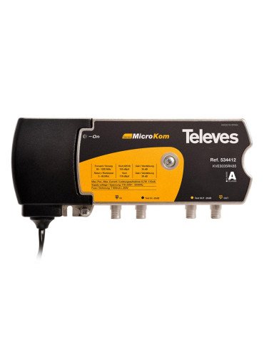 534412 MicroKom ΕΝΙΣΧΥΤΗΣ ΓΡΑΜΜΗΣ 85-1220MHz 30/35dB 124dBuV + RP DOCSIS