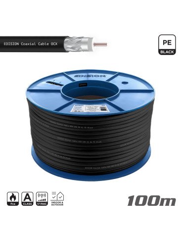 ΚΑΛΩΔΙΟ Coaxial OCX-100 CU AL Fca PE Μαύρο 100m